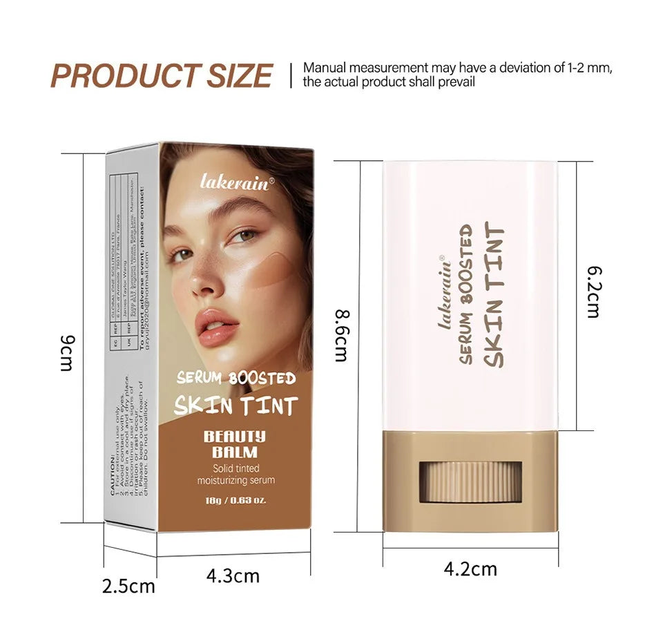 Foundation Stick Balm Skin Bronze Tint Eraser Foundation Stick Smooth Plumper Long-Lasting Flawless Makeup Face Beauty Cosmetics
